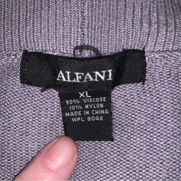 Alfani Purple Cowl Neck Sweater with Lace Cami Look (1 piece) - Picture 3 of 4